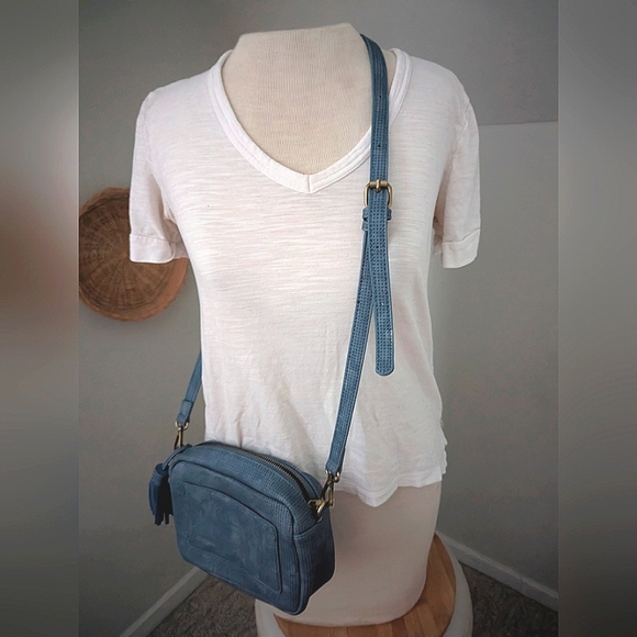 Nori Perforated Faux Suede Crossbody Purse from Anthropologie - Picture 5 of 15